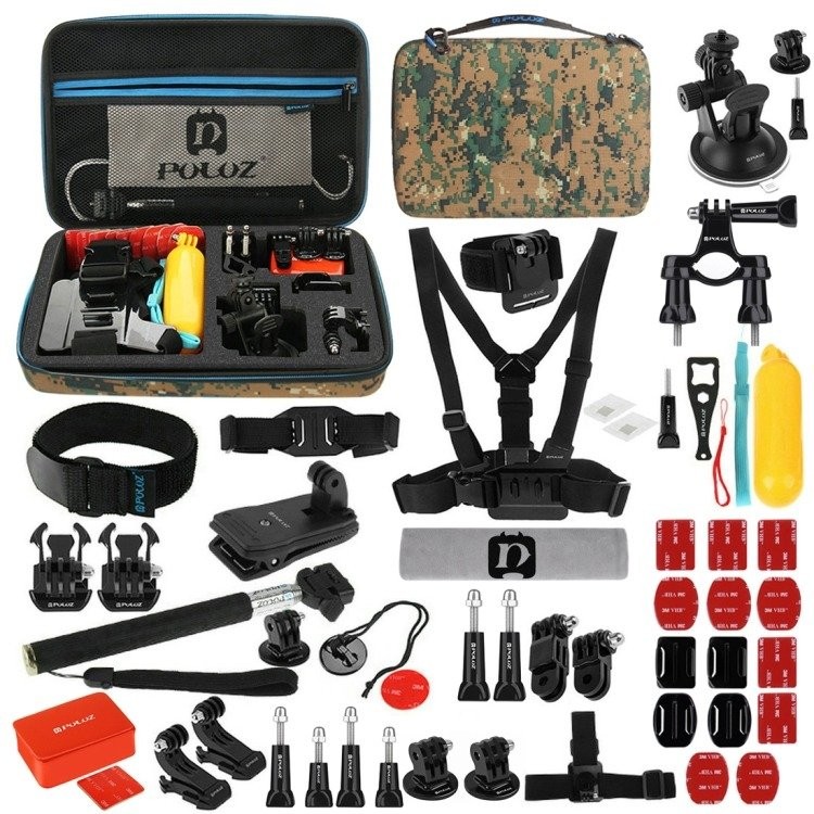 Φωτογραφία προϊόντος: Puluz Σετ Αξεσουάρ 53 σε 1 Accessories Ultimate Combo KIT για Action Cameras PKT16