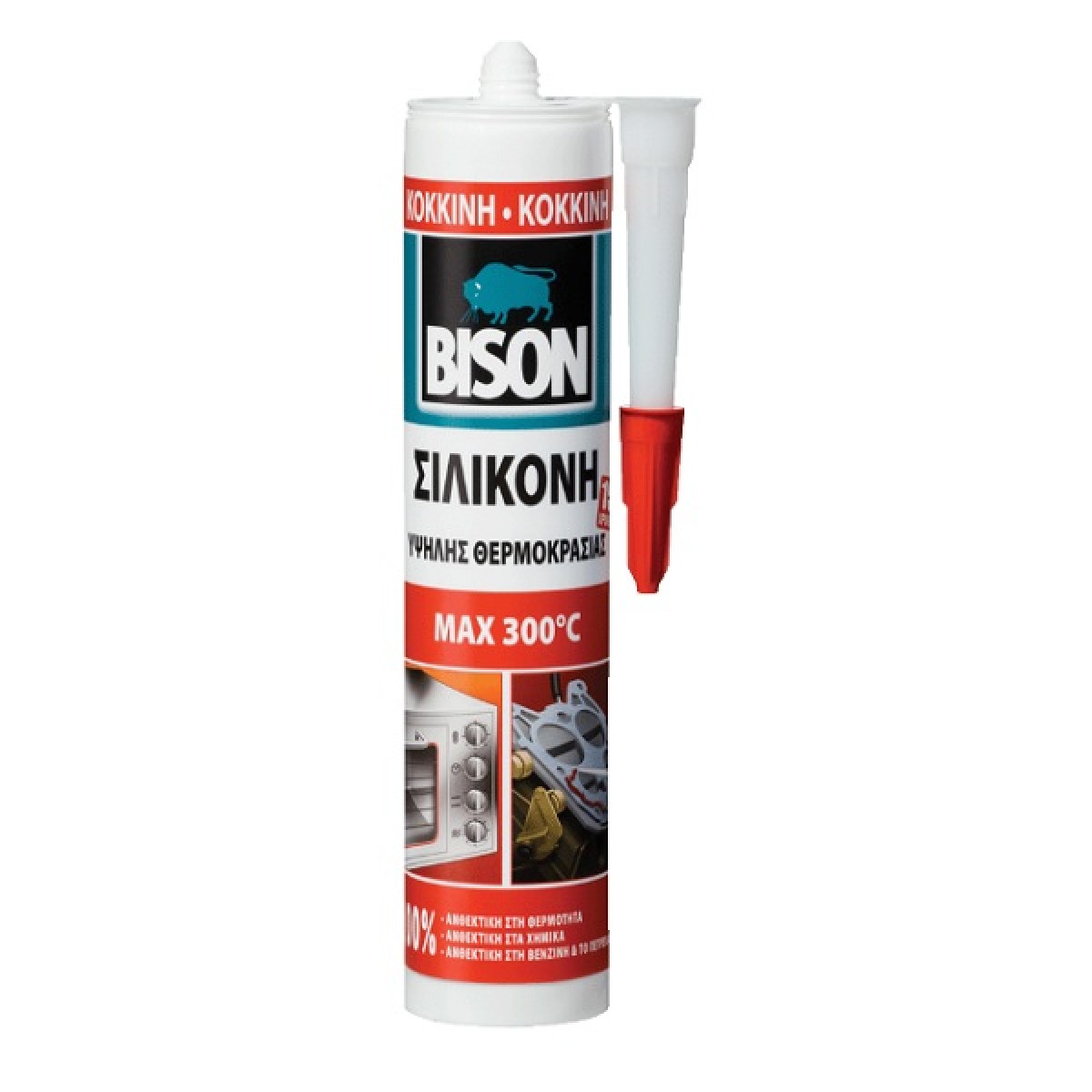 Φωτογραφία προϊόντος: BISON Silicone High Temp Κόκκινη 280ml