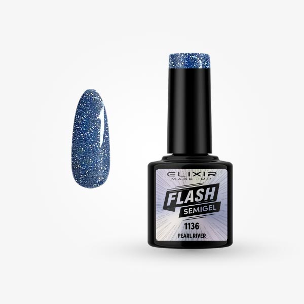 Φωτογραφία προϊόντος: Elixir Makeup Elixir Flash Semi Gel (Ημιμόνιμο Bερνίκι) - 1136 (Pearl River) 8ml
