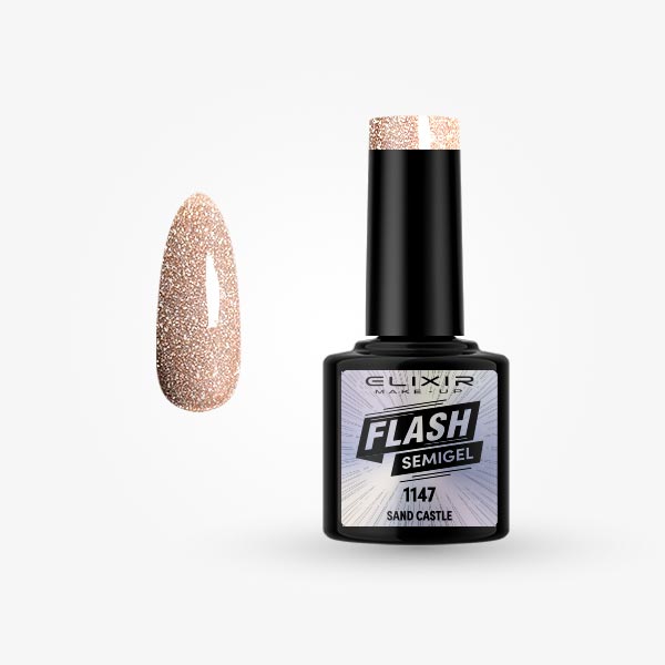 Φωτογραφία προϊόντος: Elixir Makeup Elixir Flash Semi Gel (Ημιμόνιμο Bερνίκι) - 1147 (Sand Castle) 8ml