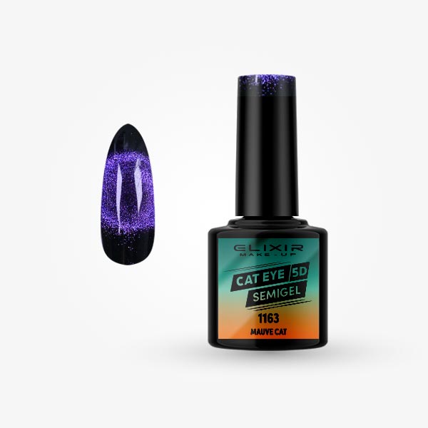 Φωτογραφία προϊόντος: Elixir Makeup Elixir Cat Eye 5D Semi Gel (Ημιμόνιμο Βερνίκι) - 1163 (Mauve Cat) 8ml