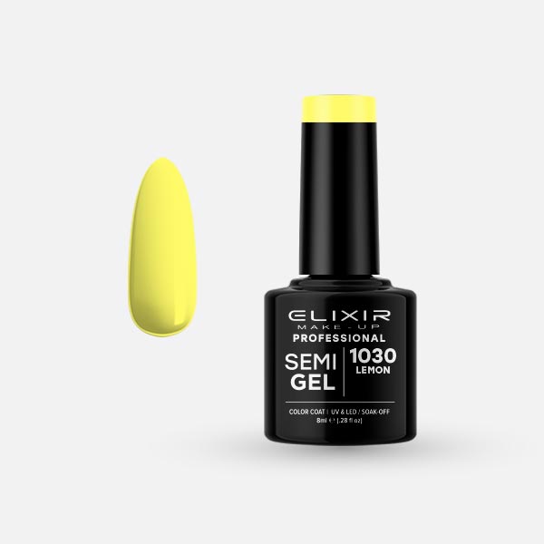 Φωτογραφία προϊόντος: Elixir Makeup Elixir Make-Up Semigel Nail Polish (Lemon) #1030 8ml