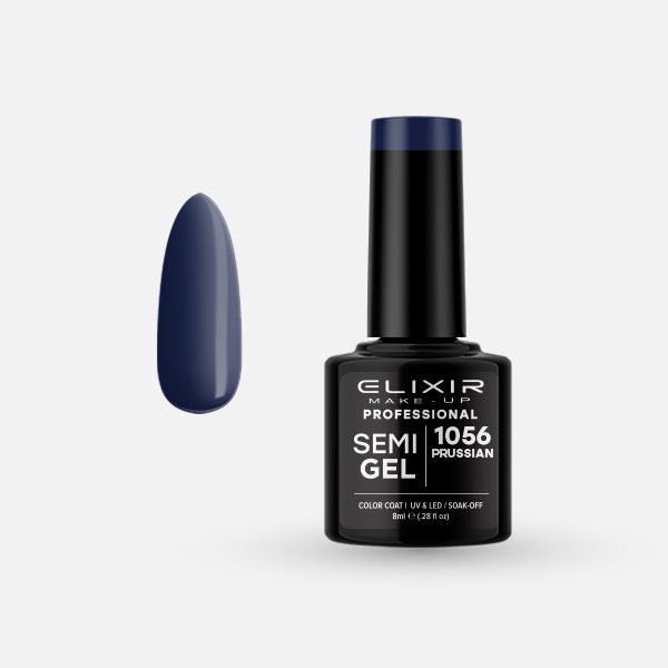 Φωτογραφία προϊόντος: Elixir Makeup Elixir Make-Up Semigel Nail Polish (Prussian) #1056 8ml