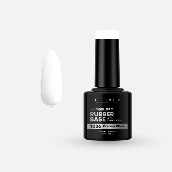 Φωτογραφία προϊόντος: Elixir Makeup Elixir Make-Up Semigel Rubber Base (Creamy White) #1036 8ml