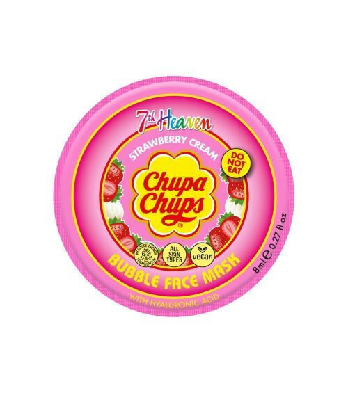 Φωτογραφία προϊόντος: 7th Heaven Chupa Chups Strawberry Cream Bubble Face Mask Μάσκα με Υαλουρονικό Οξύ 8ml