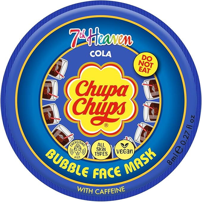 Φωτογραφία προϊόντος: 7th Heaven Chupa Chups Cola Bubble Face Mask Μάσκα Προσώπου για Ενυδάτωση- Αναζωογόνηση με Καφείνη