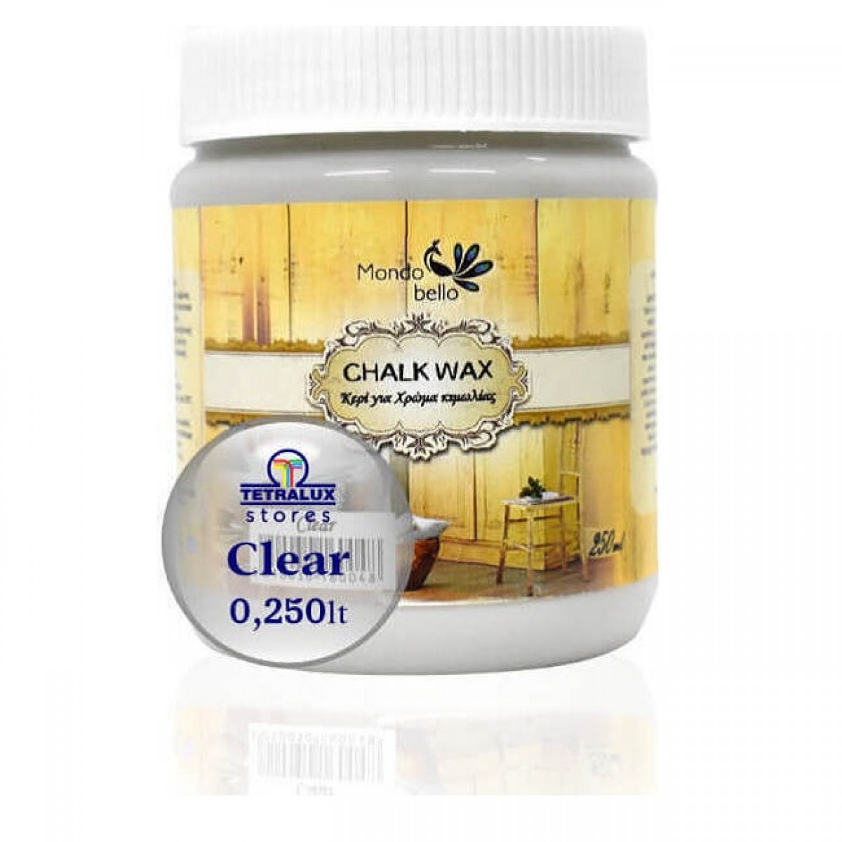 Φωτογραφία προϊόντος: MONDOBELLO ΚΕΡΙ ΚΙΜΩΛΙΑΣ CHALK WAX ΔΙΑΦΑΝΟ 250ML
