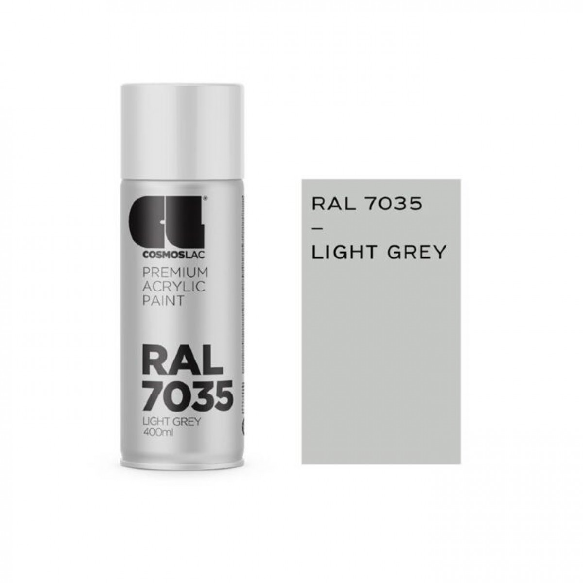 Φωτογραφία προϊόντος: COSMOSLAC Σπρέι Ακρυλικό RAL LINE 7035 Light Gray 400ml (N319)