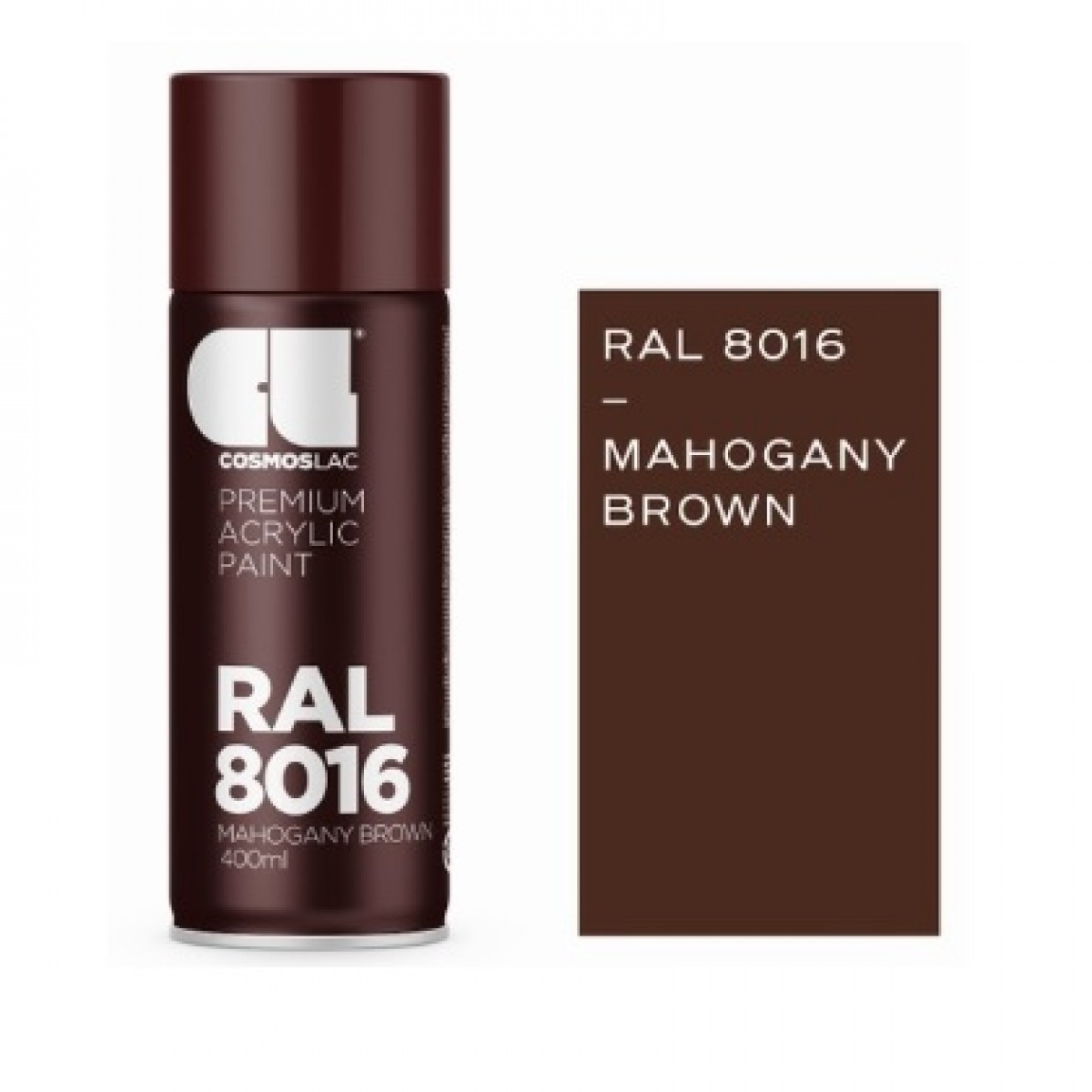 Φωτογραφία προϊόντος: ΣΠΡΕΙ ΑΚΡΥΛΙΚΟ RAL 8016 MAHOGANY BROWN 400ml COSMOSLAC N416