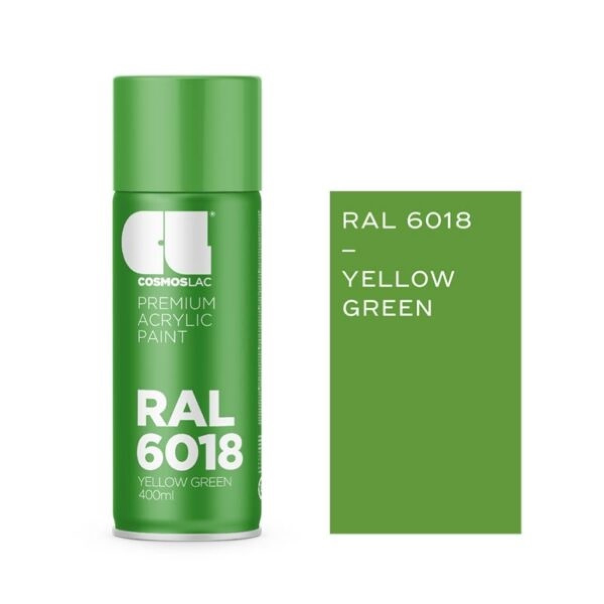 Φωτογραφία προϊόντος: COSMOSLAC ΣΠΡΕΙ ΑΚΡΥΛΙΚΟ RAL 6018 YELLOW GREEN 400ml (N463)