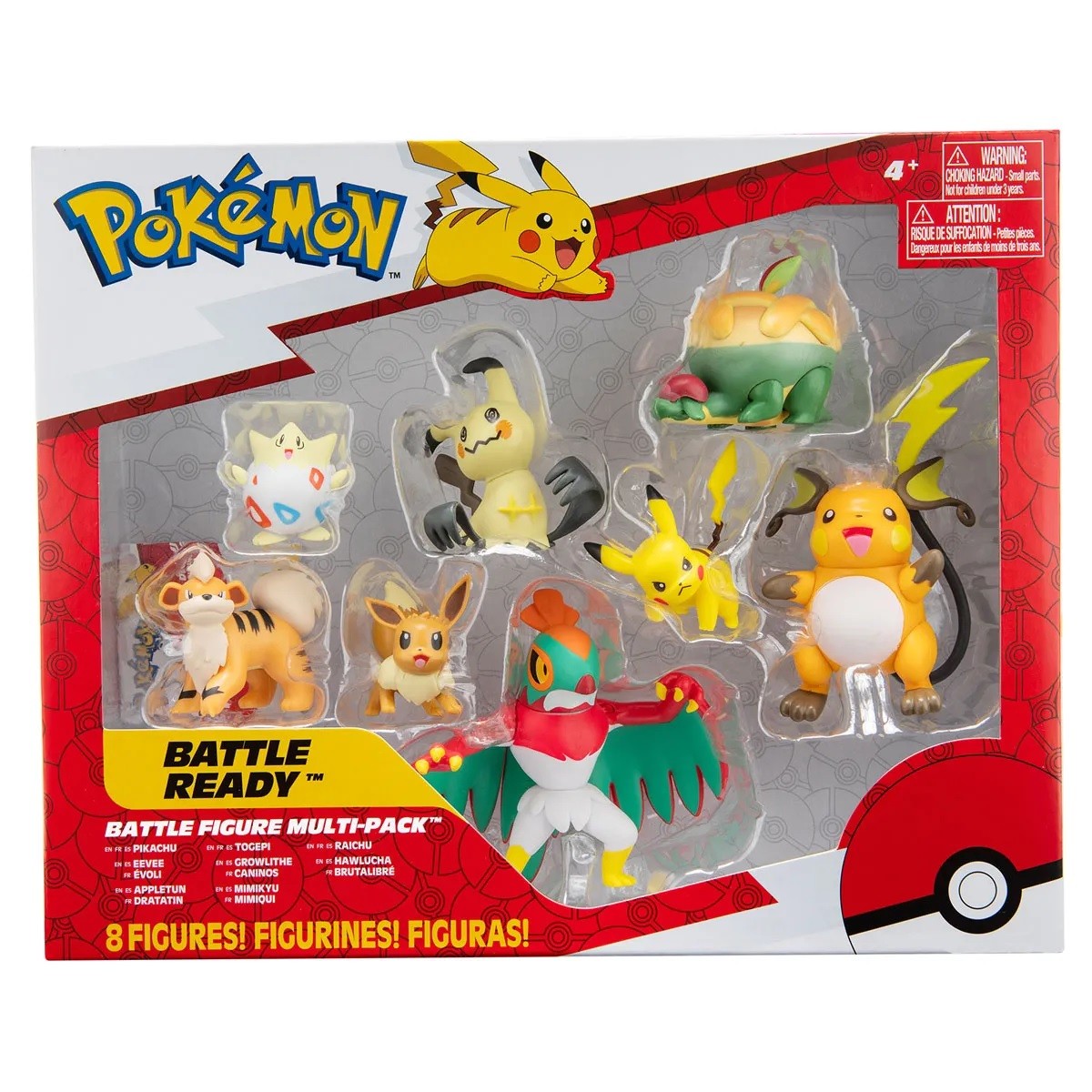 Φωτογραφία προϊόντος: Φιγούρες Δράσης Pokemon 8τμχ Pikachu, Eevee, Appletun, Growlithe, Mimikyu, Togepi, Raichu, Hawlucha Jazwares jw002542-d