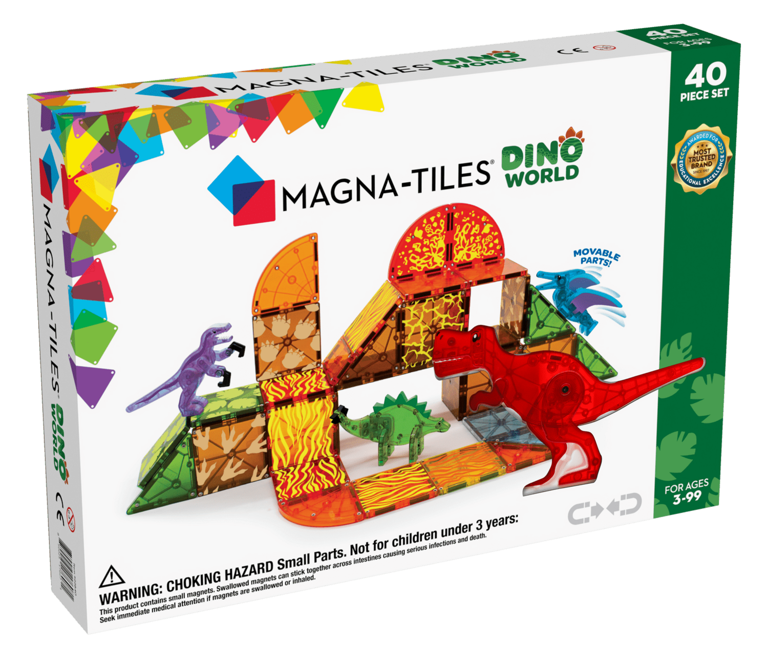 Φωτογραφία προϊόντος: Magna-Tiles Μαγνητικό Παιχνίδι Dino World 40 κομματιών 22840