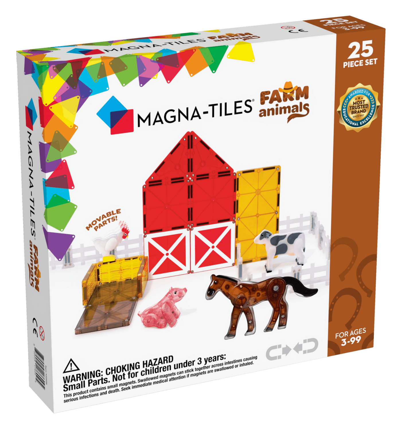 Φωτογραφία προϊόντος: Magna-Tiles Μαγνητικό Παιχνίδι 25 κομματιών Ζώα της φάρμας (22125)