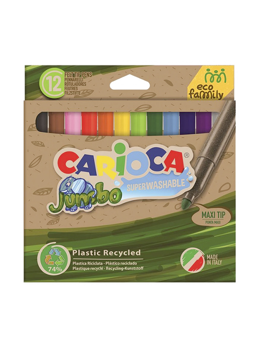 Φωτογραφία προϊόντος: CARIOCA ΜΑΡΚΑΔΟΡΟΙ ECO FAMILLY JUMBO (12ΧΡ)