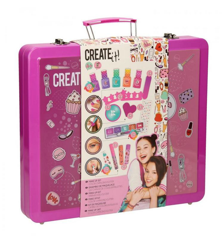 Φωτογραφία προϊόντος: Create it! Σετ Μακιγιάζ με Glitter που Αλλάζουν Χρώμα σε Μεταλλικό Βαλιτσάκι 84138