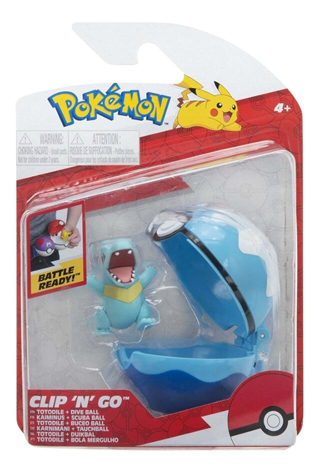 Φωτογραφία προϊόντος: Poke Ball Clip N Go με φιγούρα W10 Totodile # Jazwares