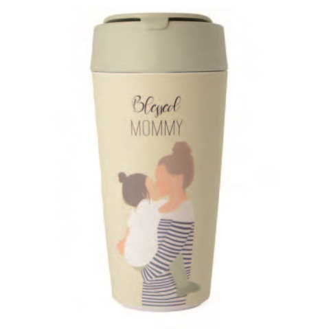Φωτογραφία προϊόντος: Κούπα Bamboo Bioloco Deluxe Blessed Mommy 420ml