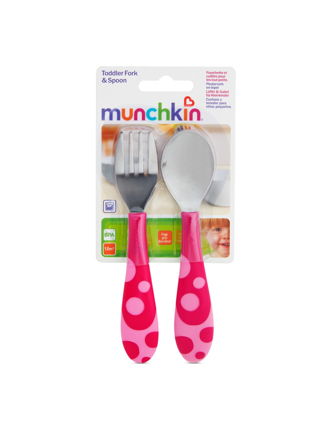 Φωτογραφία προϊόντος: Munchkin Παιδικό Σετ Φαγητού Πηρούνι-Κουτάλι Φουξια-Ροζ