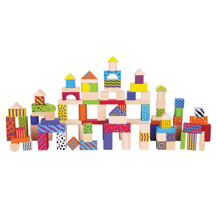 Φωτογραφία προϊόντος: New Classic Toys # Ξύλινα Μπλοκ Κατασκευών Fantasy - 100 τεμάχια