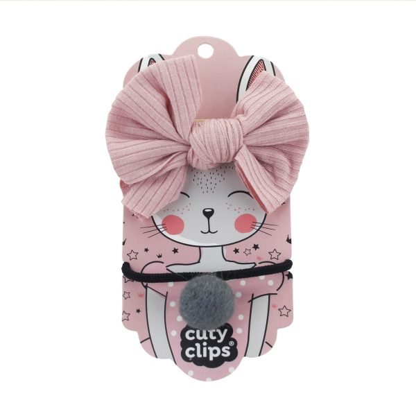 Φωτογραφία προϊόντος: Cuty Clips Boss Bunny Παιδική Κορδέλα & Λαστιχάκι Μαλλιών No3 - Ροζ