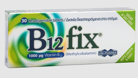 Φωτογραφία προϊόντος: B12 fix Δισκία Διασπειρόμενα στο Στόμα - OEM