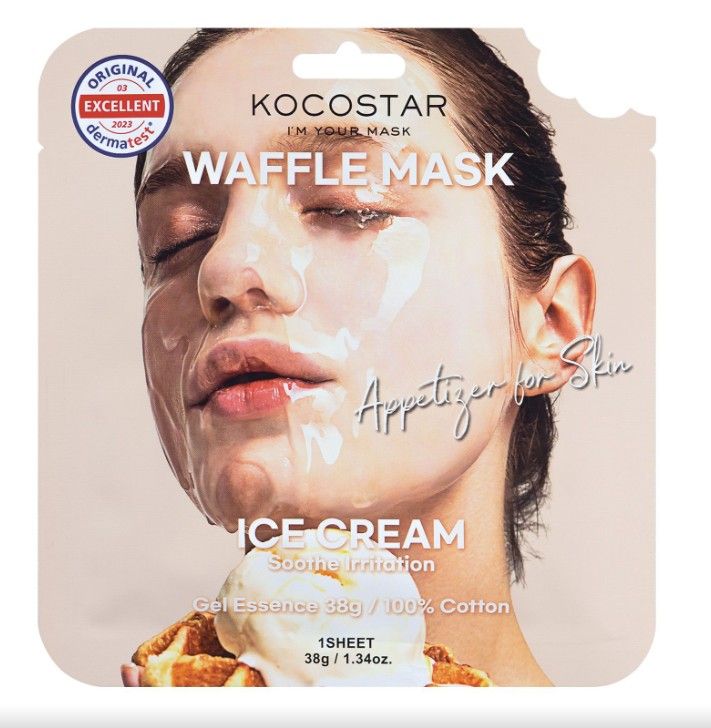 Φωτογραφία προϊόντος: KOCOSTAR Waffle Face Mask Ice Cream Εμποτισμένη καταπραϋντική μάσκα προσώπου