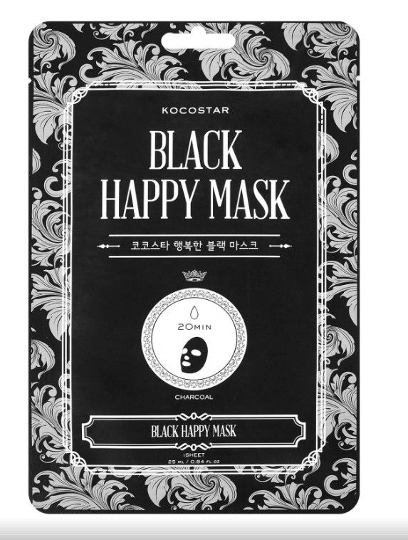 Φωτογραφία προϊόντος: KOCOSTAR BLACK HAPPY MASK Μάσκα καθαρισμού με άνθρακα