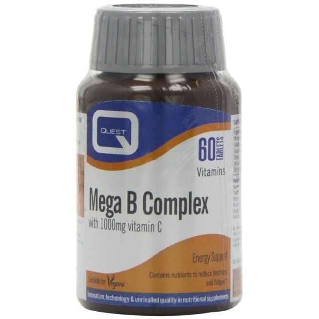 Φωτογραφία προϊόντος: Quest Mega B Complex & 1000mg Vitamin C, 60 δισκία - OEM