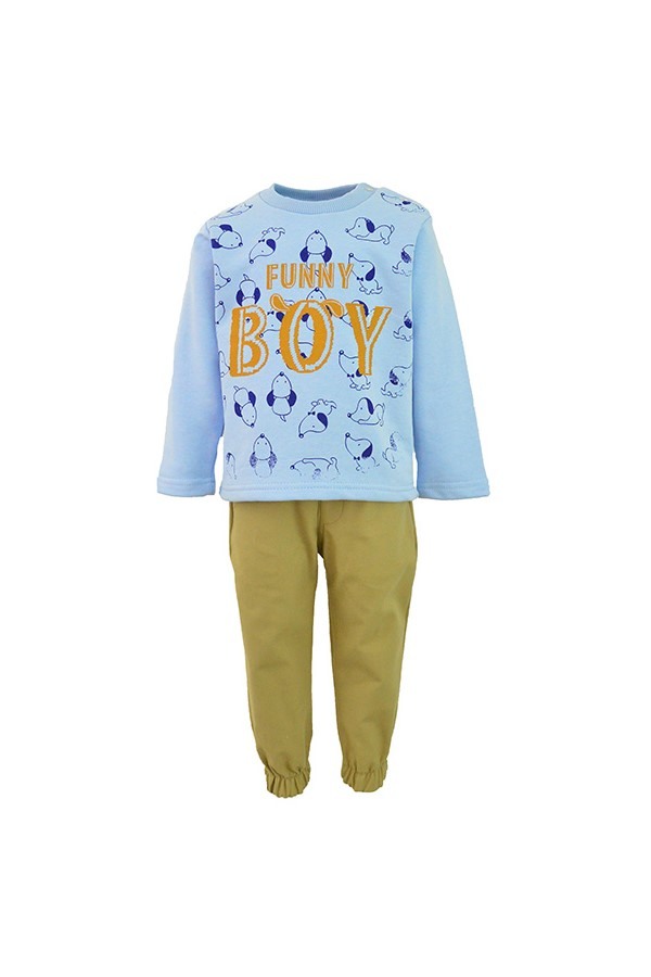 Φωτογραφία προϊόντος: All Stars Kids Fashion Βρεφικό σετ μπλούζα-παντελόνι μπλε/μπεζ 13980