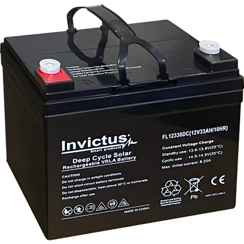 Φωτογραφία προϊόντος: INVICTUS FL12-33 SOLAR ΜΠΑΤΑΡΙΑ ΜΟΛΥΒΔΟΥ 33AH 12V INVICTUS