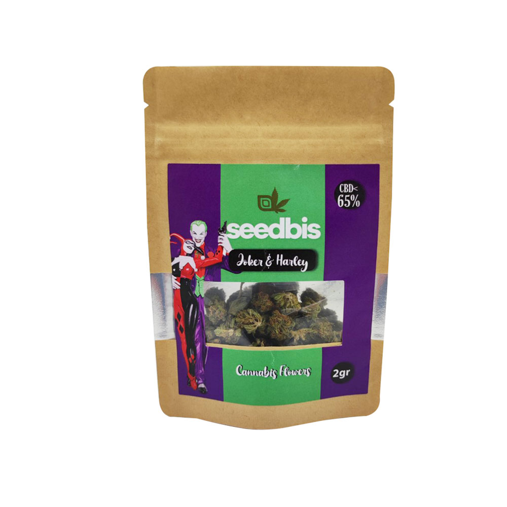 Φωτογραφία προϊόντος: Ανθοί Κάνναβης Joker + Harley 65% CBD 2gr/8gr – Seedbis