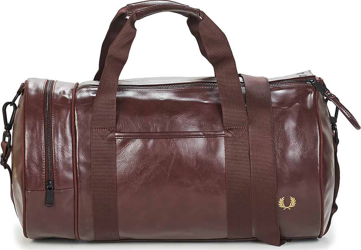 Φωτογραφία προϊόντος: Fred Perry Ανδρική Τσάντα Slide Tonal PU Barrel Bag L7223 -122 Μπορντό