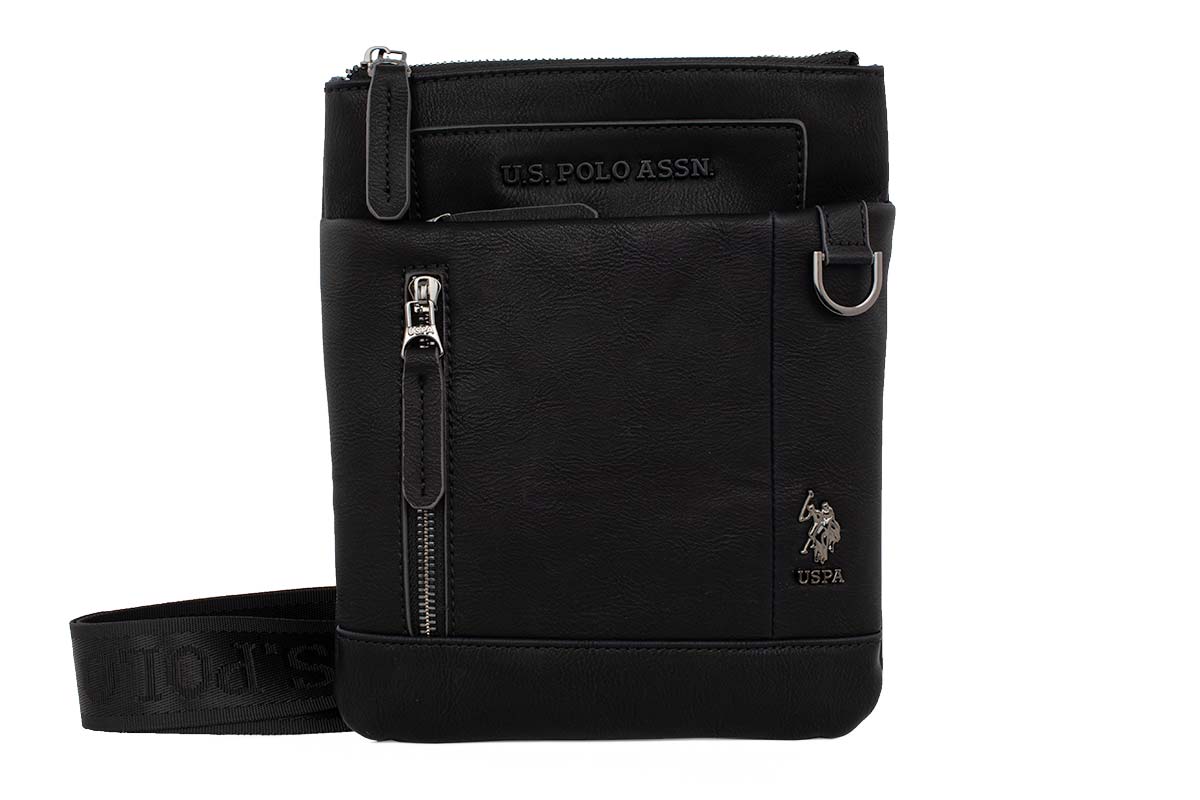 Φωτογραφία προϊόντος: U.S. Polo Assn Ανδρική Τσάντα Cambridge S Flat Crossbody Pu BIUCB5742MVP-000 Μαύρο