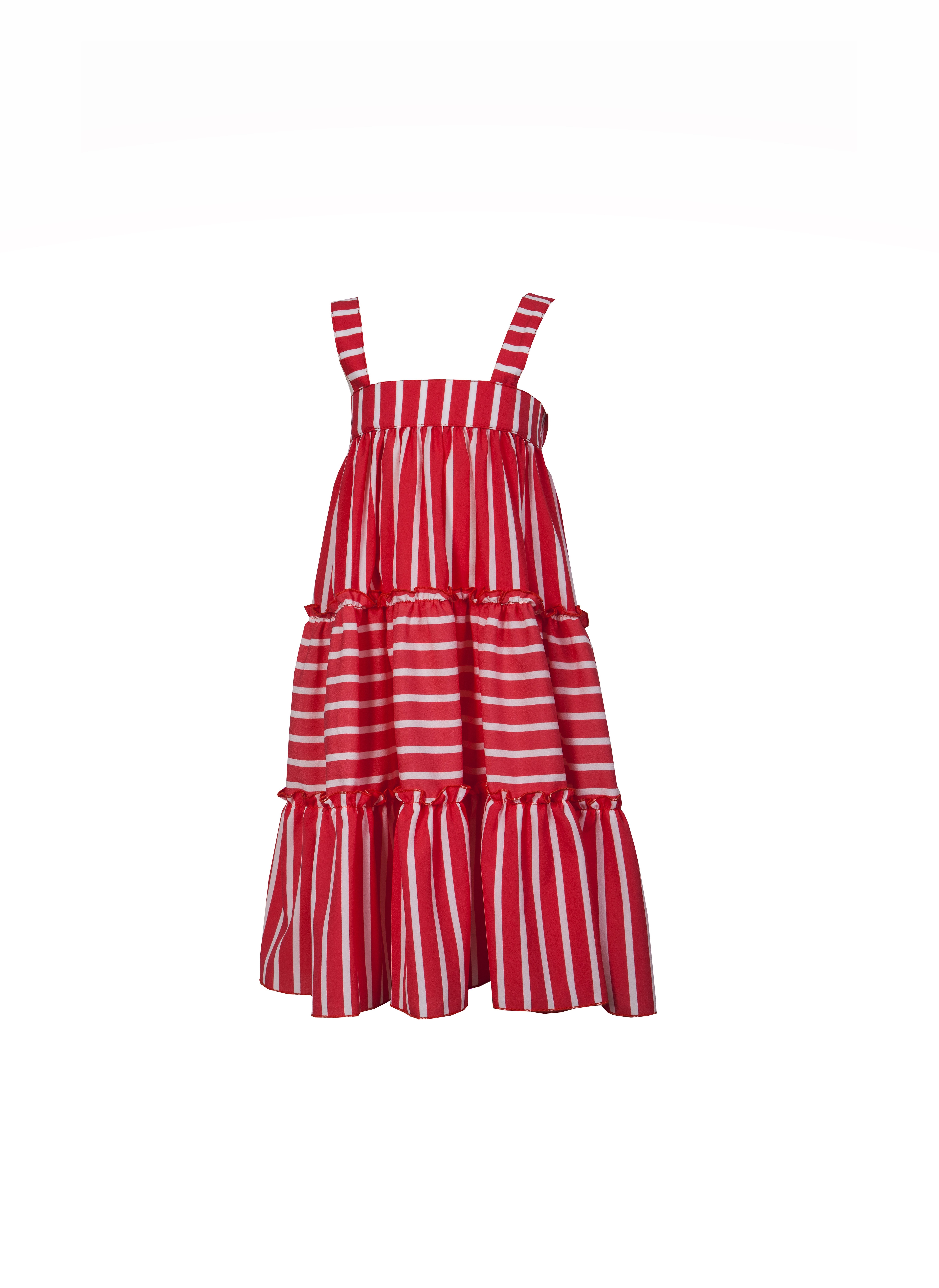 Φωτογραφία προϊόντος: M&B Kid's Fashion Φόρεμα κόκκινο ριγέ 1218