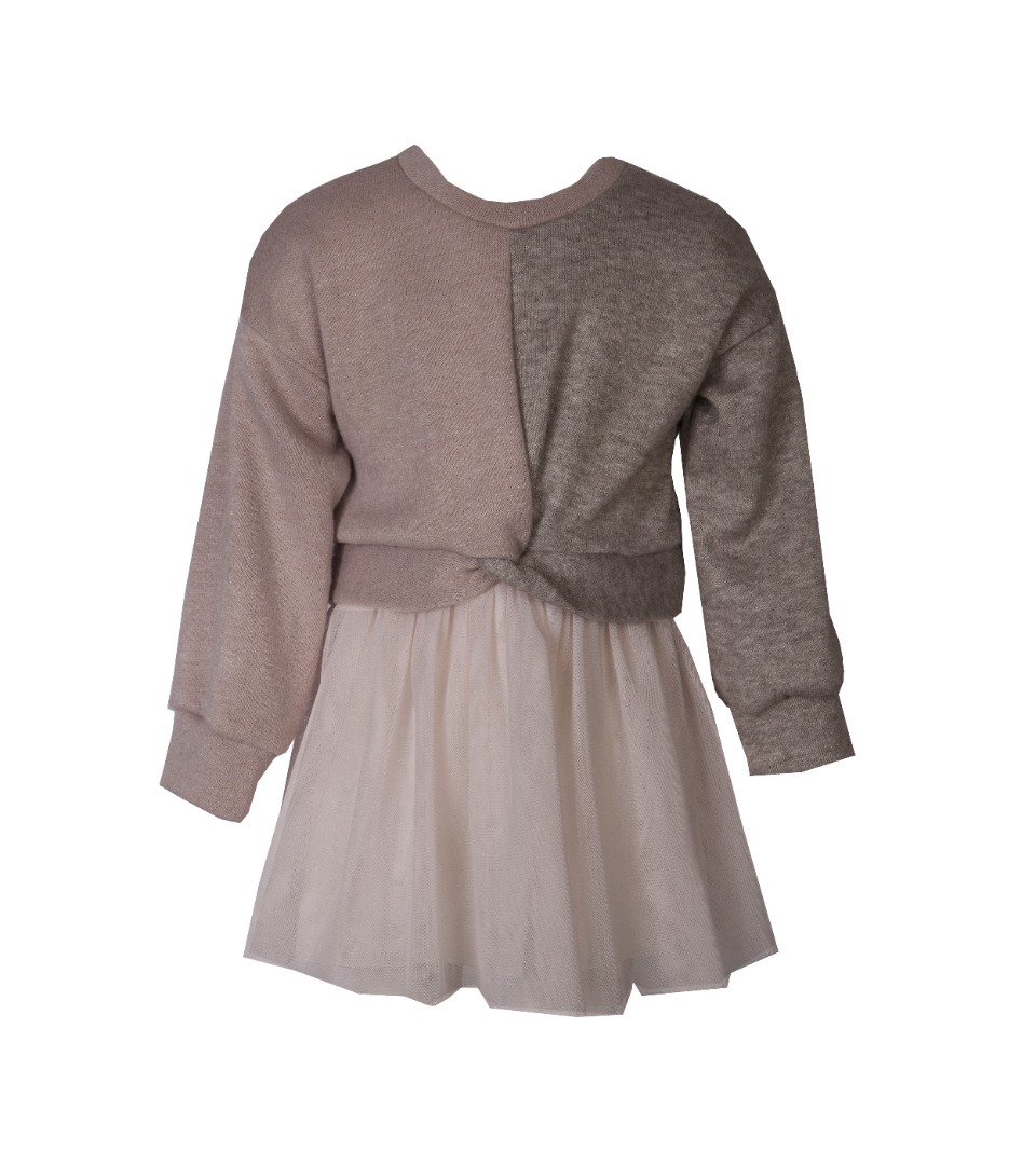 Φωτογραφία προϊόντος: M&B Kid's Fashion Φόρεμα καφέ/ μπεζ/ ροζ 1430