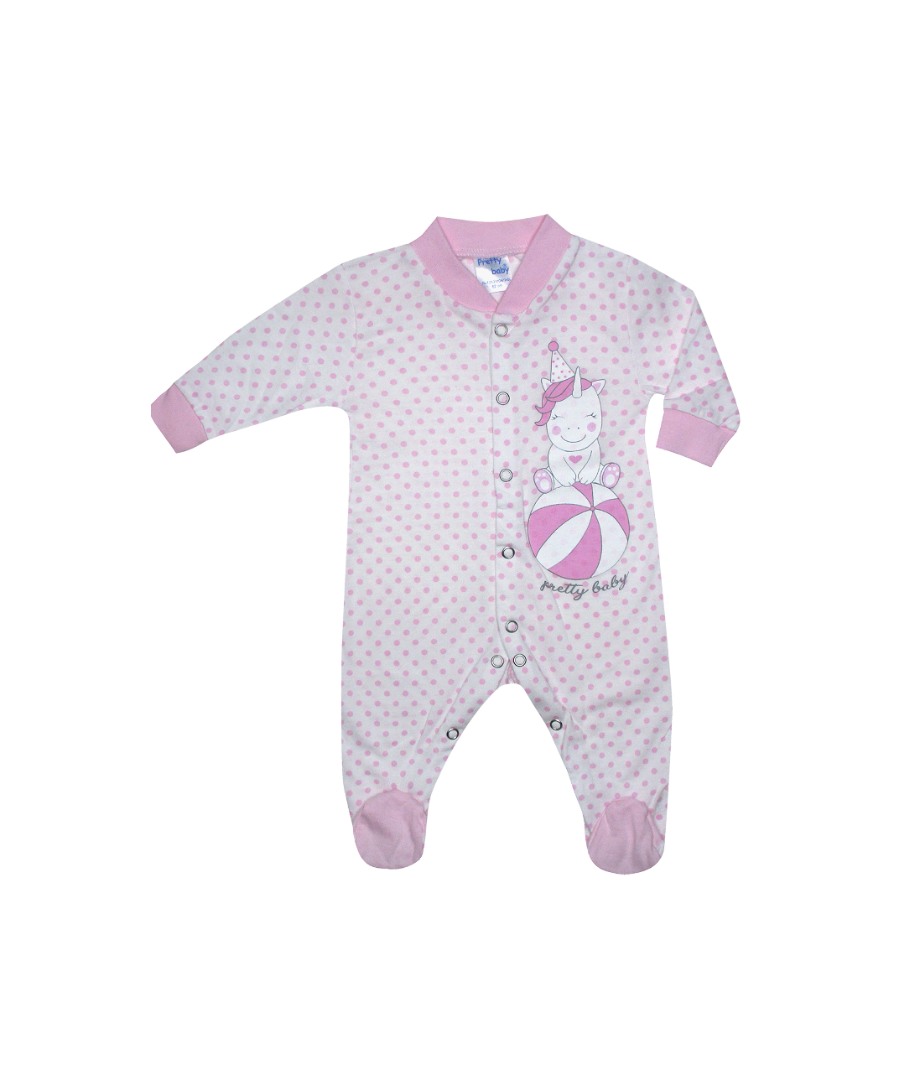 Φωτογραφία προϊόντος: Pretty Baby Βρεφικό Φορμάκι Unicorn λευκό/ροζ 32932-2-258