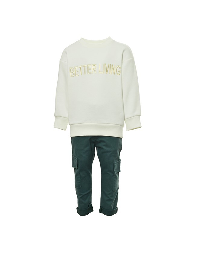 Φωτογραφία προϊόντος: All Stars Kids Fashion Παιδικό Σετ Λευκό/Πετρόλ 15619