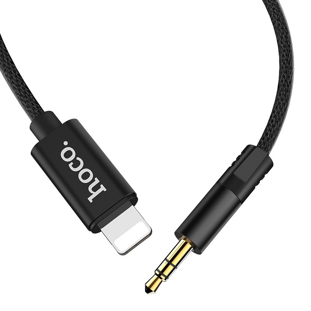Φωτογραφία προϊόντος: HOCO Cable Audio AUX Jack 3,5mm to Lightning 8-pin UPA13 black 1m