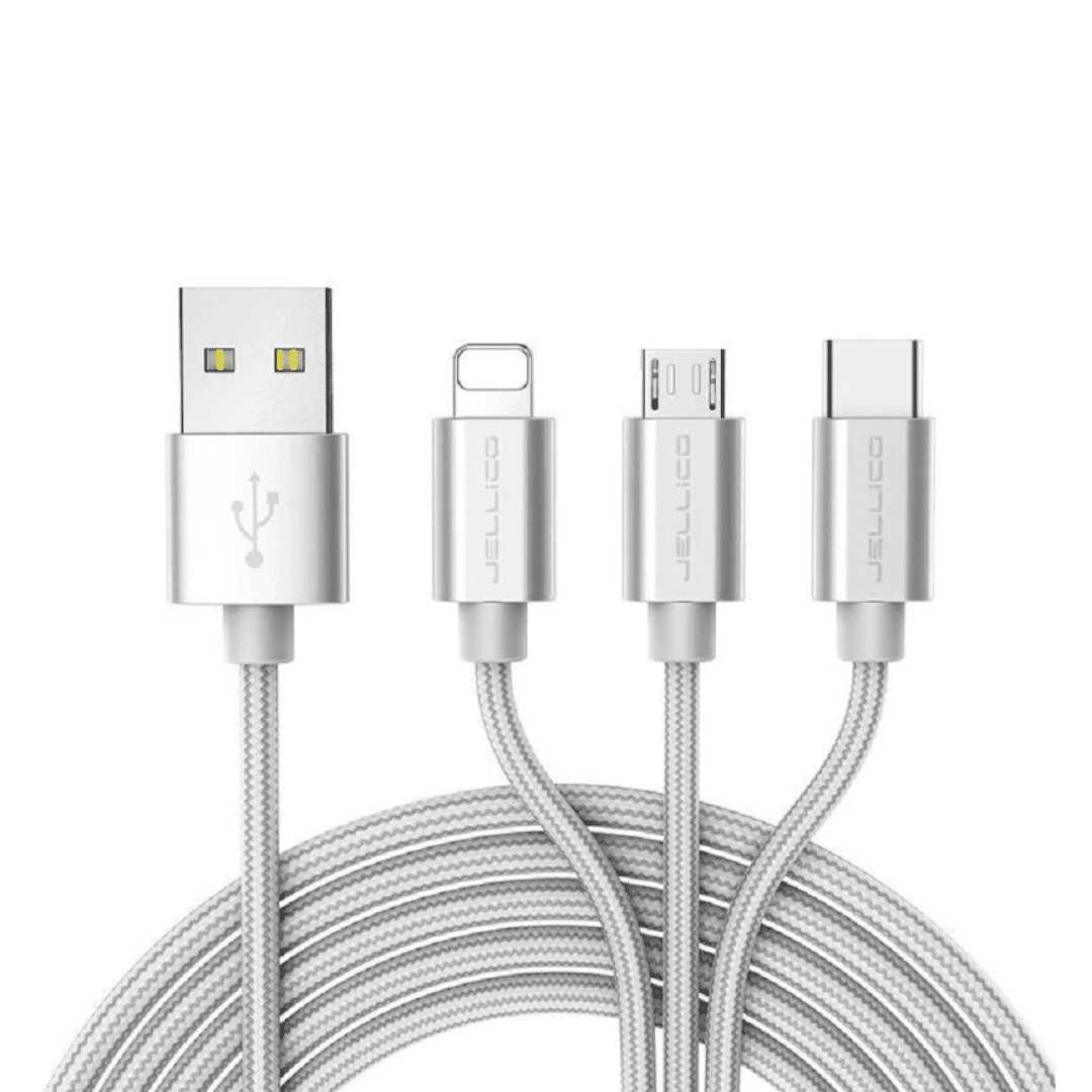 Φωτογραφία προϊόντος: JELLICO GS-13 3 σε 1 Καλώδιο Lightning / Type-C / Micro USB 1.2m