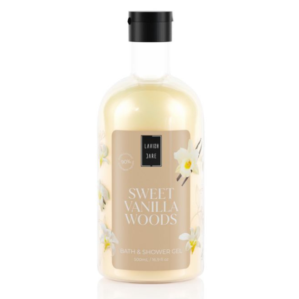 Φωτογραφία προϊόντος: Lavish Care Bath +amp; Shower Gel Sweet Vanilla Woods Αφρόλουτρο, 500ml