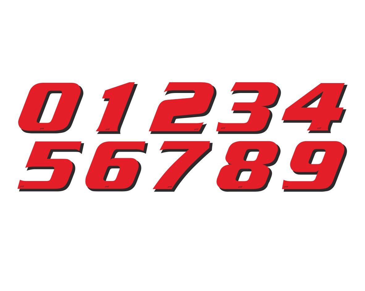 Φωτογραφία προϊόντος: ΑΥΤΟΚΟΛΛΗΤΑ KIT RED NUMBERS 0-9 NUM115RP | PRINT