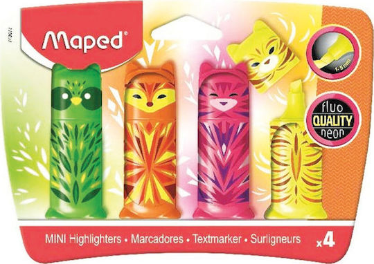 Φωτογραφία προϊόντος: MAPED ΥΠΟΓΡΑΜΜΙΣΤΗΣ POCKET MINI FRIENDS X4 ΣΥΝΔ.ΧΡΩΜΑΤΩΝ ΣΕ BLISTER