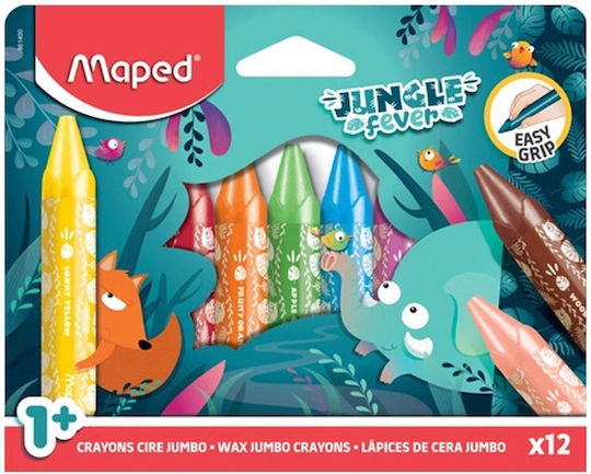 Φωτογραφία προϊόντος: MAPED ΚΗΡΟΜΠΟΓΙΕΣ WAX MAXI JUNGLE FEVER X12