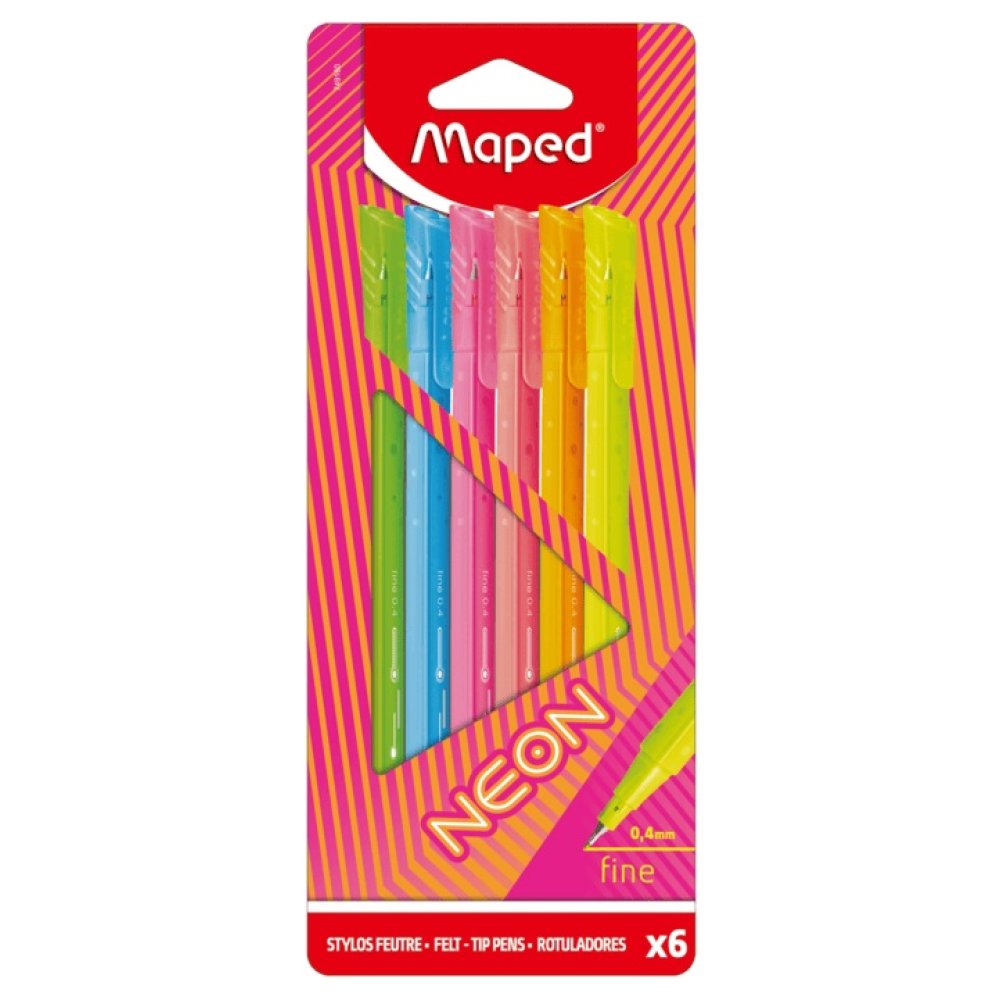 Φωτογραφία προϊόντος: MAPED ΜΑΡΚΑΔΟΡΑΚΙ GRAPH PEPS MEDIUM NEON X 6