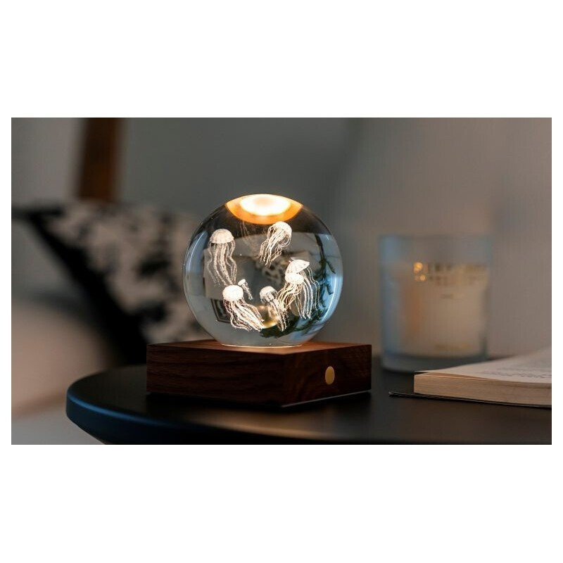 Φωτογραφία προϊόντος: GINGKO AMBER CRYSTAL LIGHT 3D LASER JELLYFISH ΚΡΥΣΤΑΛΛΙΝΗ ΣΦΑΙΡΑ