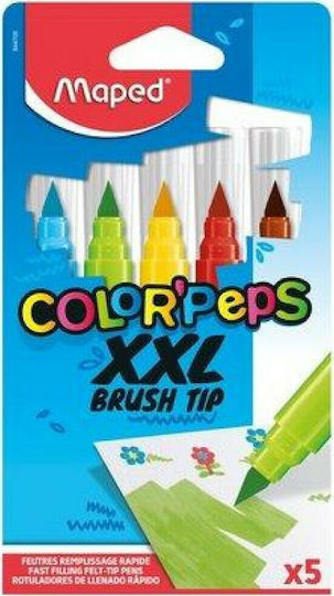 Φωτογραφία προϊόντος: MAPED ΜΑΡΚΑΔΟΡΟΙ COLOR PEPS XXL BRUSH X5 ΣΕ ΧΑΡΤΙΝΗ ΣΥΣΚΕΥΑΣΙΑ