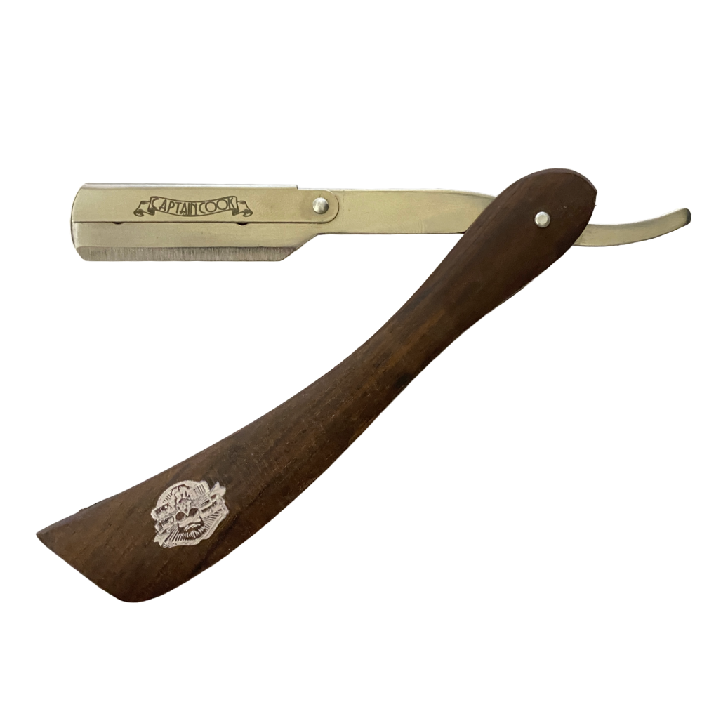 Φωτογραφία προϊόντος: Σαβέτα-Φαλτσέτα Captain Cook Wooden Brown Shaving Razor + Θήκη