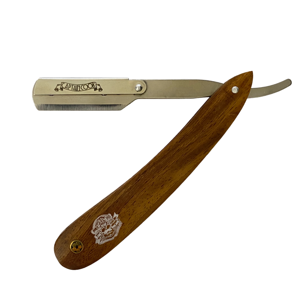 Φωτογραφία προϊόντος: Σαβέτα-Φαλτσέτα Captain Cook Wooden Shaving Razor + Θήκη