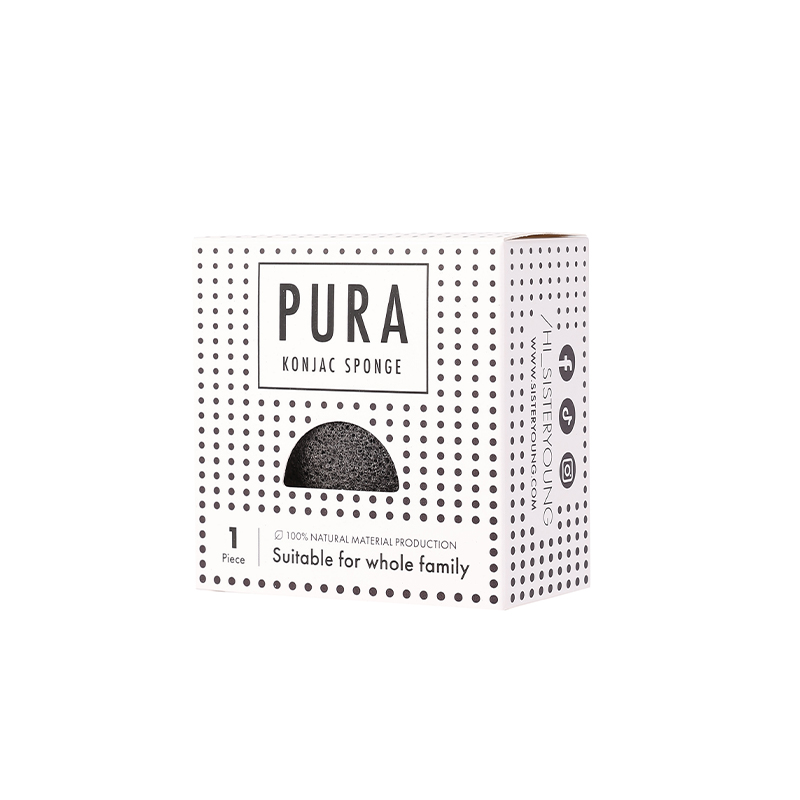 Φωτογραφία προϊόντος: Sister Young Pura Konjac Sponge Black με Ενεργό Άνθρακα