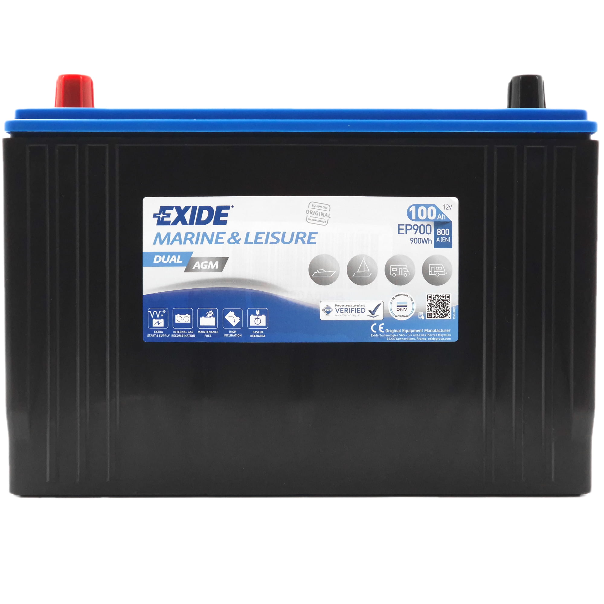 Φωτογραφία προϊόντος: EXIDE AGM EP900 12V 100Ah 800A (EN)